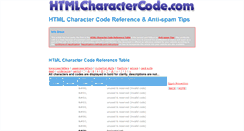 Desktop Screenshot of htmlcharactercode.com